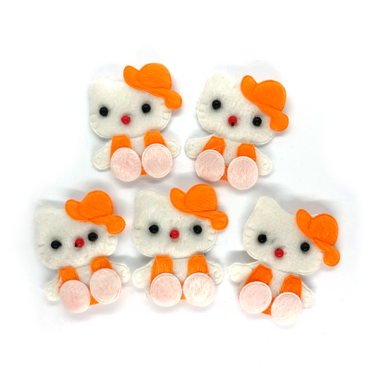 5 x Fabric cat embellishments image 0
