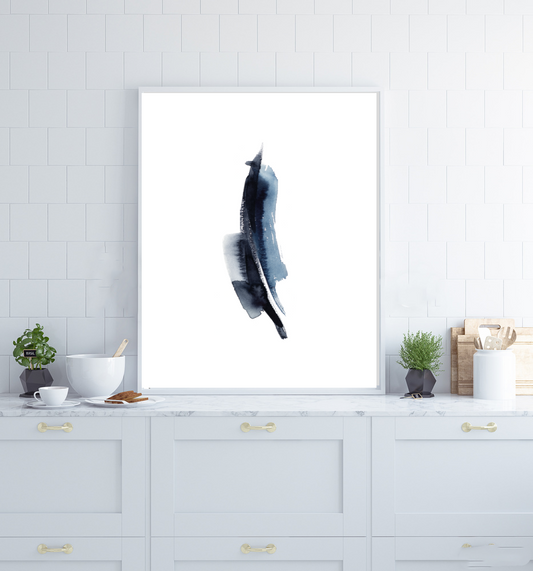 Blue paint art print image 0