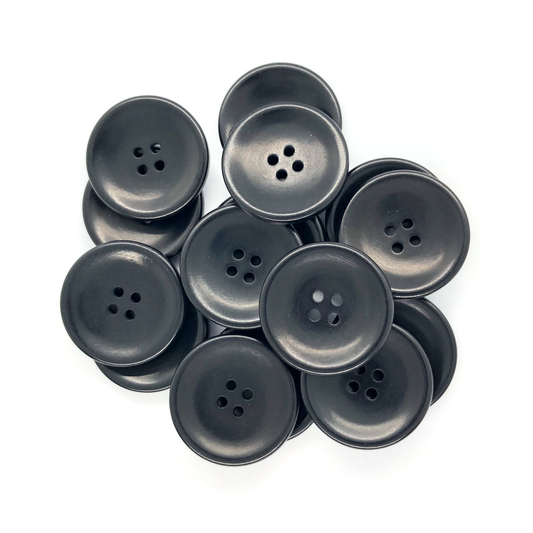 28mm Black 4 hole buttons image 0