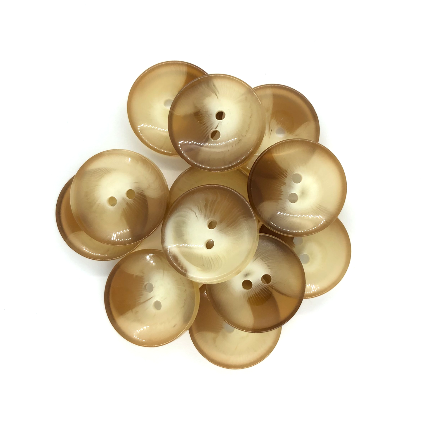 28mm Beige marbled 2 hole buttons image 0