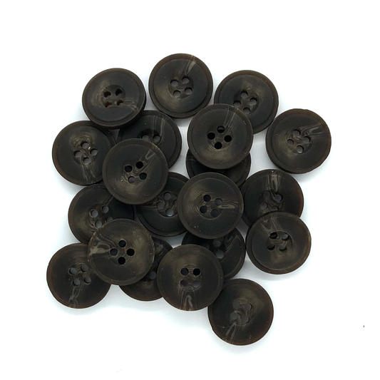 15mm Brown marbled 4 hole buttons image 0