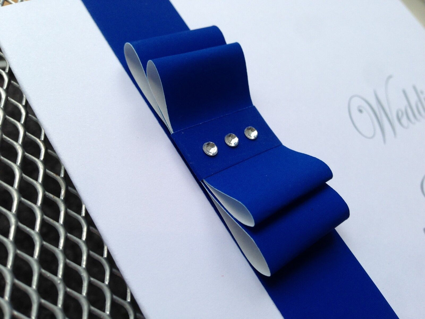 10 x A6 Ribbon Personalised Wedding/Evening Invitations including Envelopes image 1