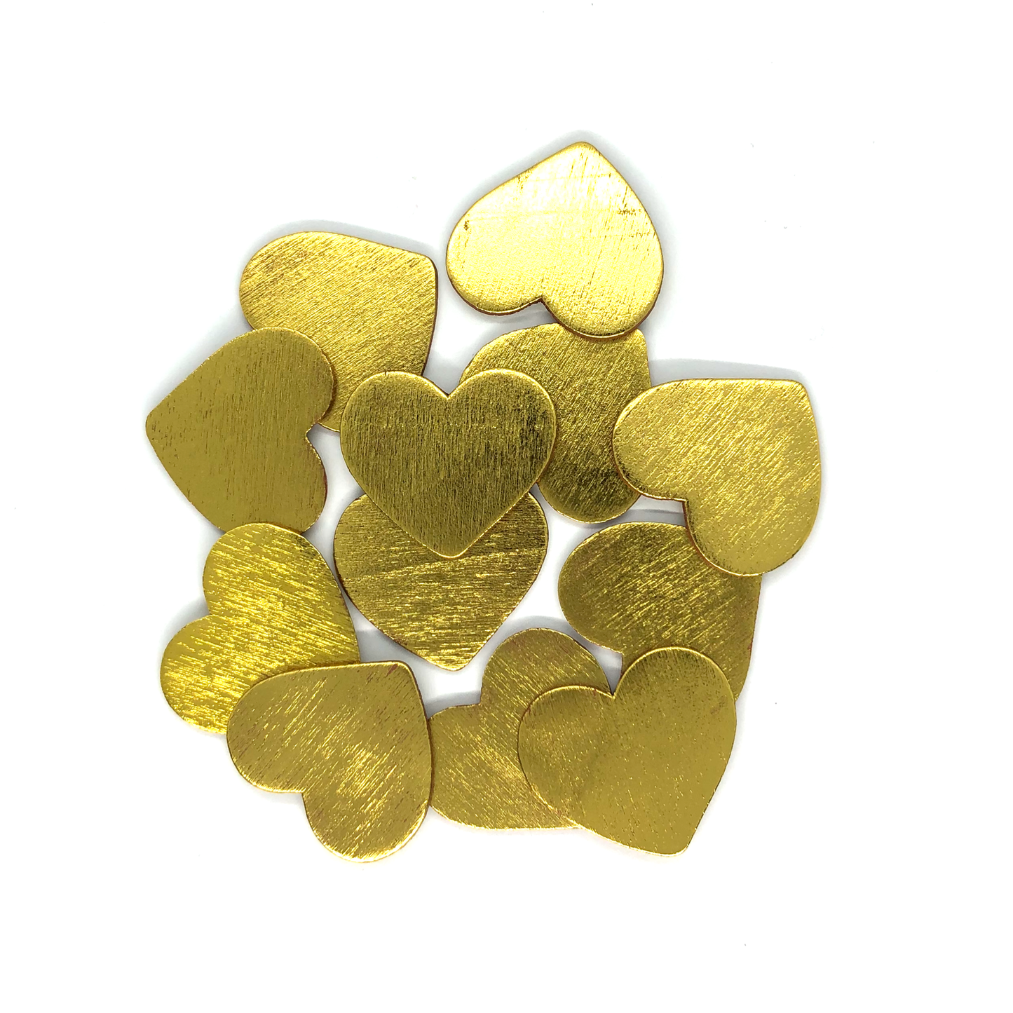 24 x Gold wood hearts image 0