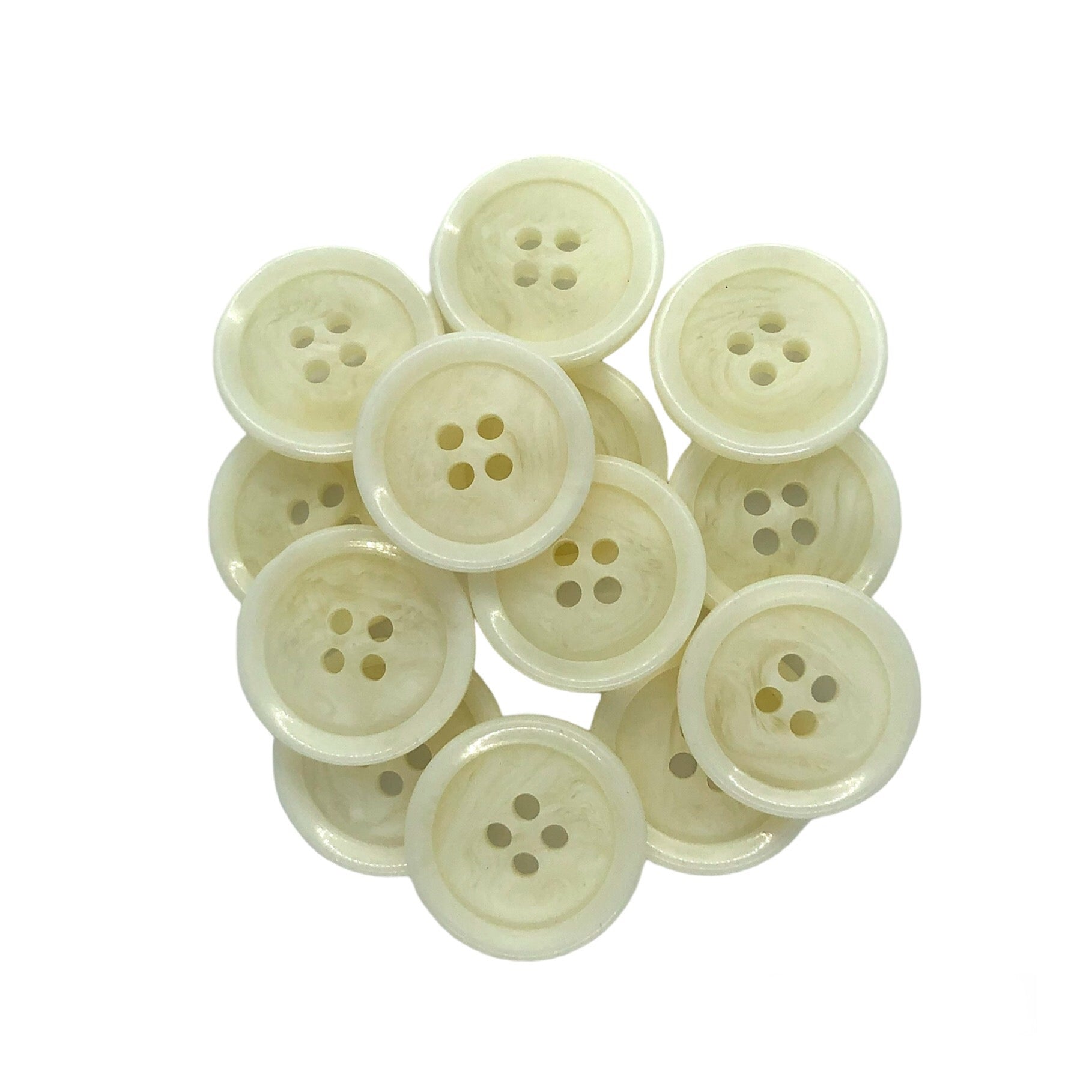 25mm Cream marbled 4 hole buttons image 0