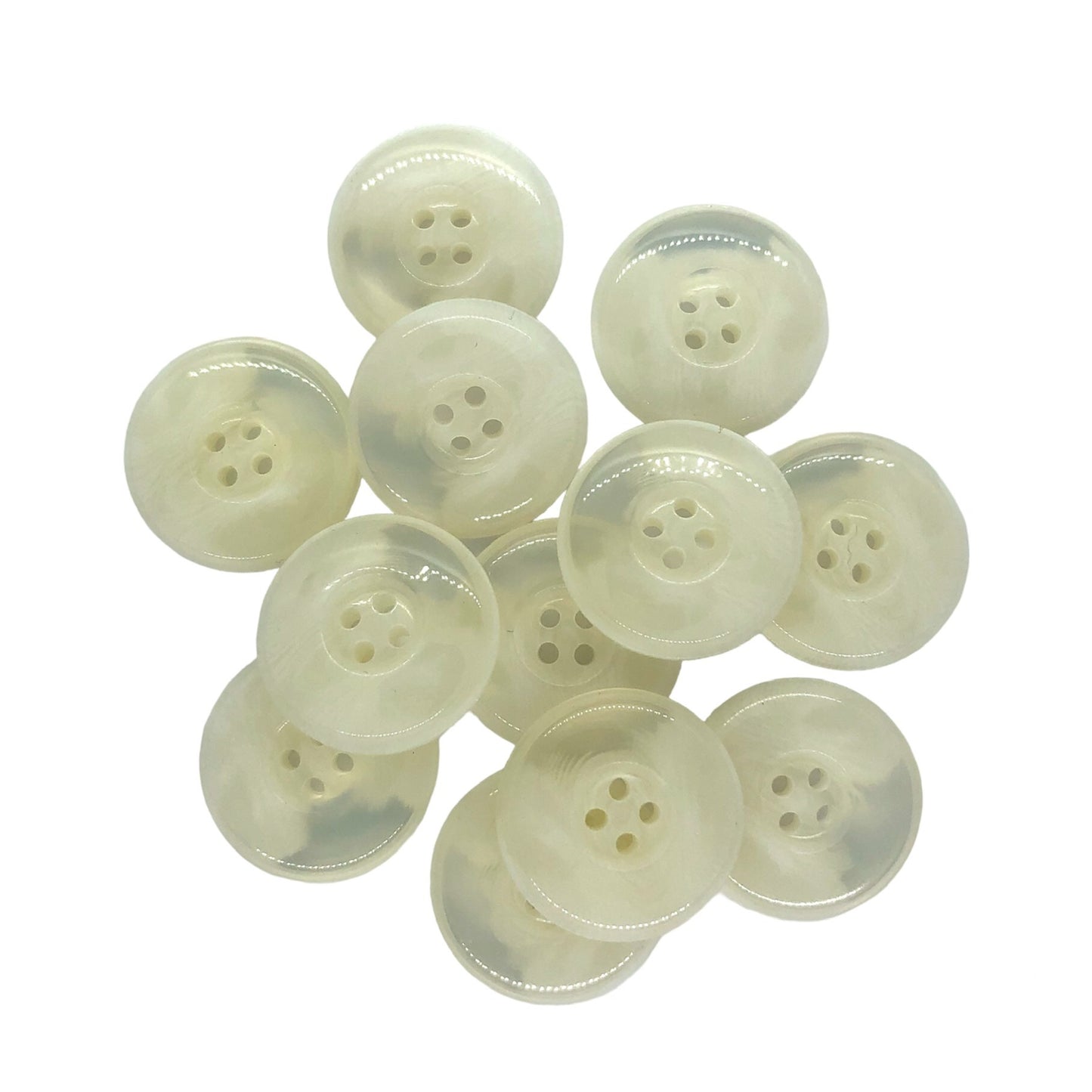 28mm Off white marbled 4 hole buttons image 0