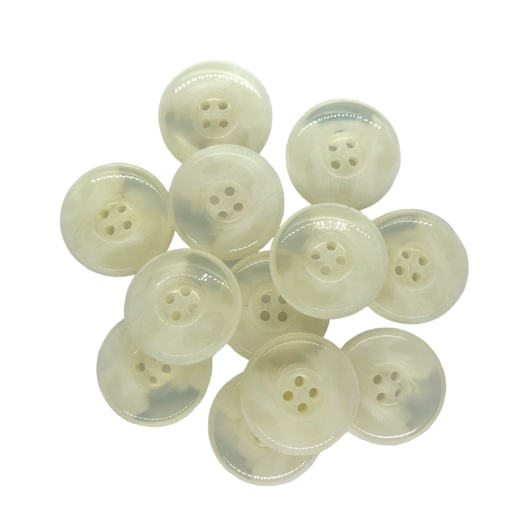 28mm Off white marbled 4 hole buttons image 0