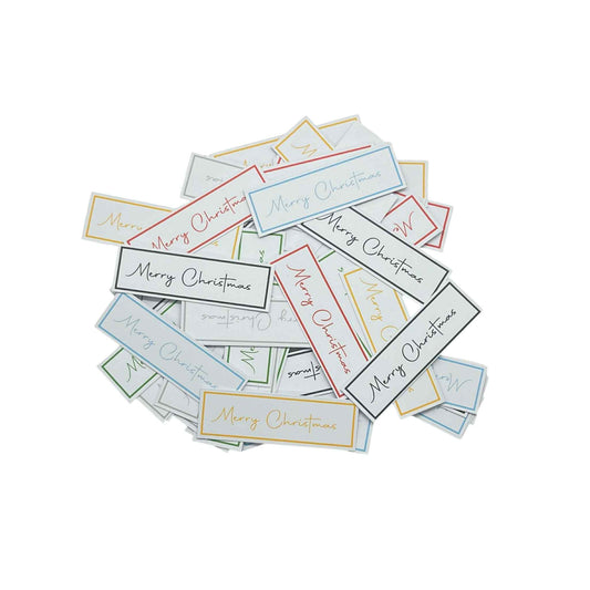 50 x Merry Christmas card toppers
