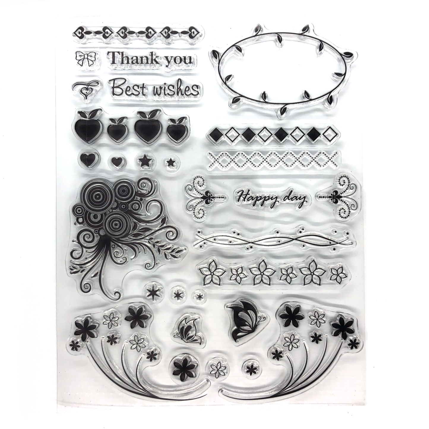 Floral sentiment stamp set image 0