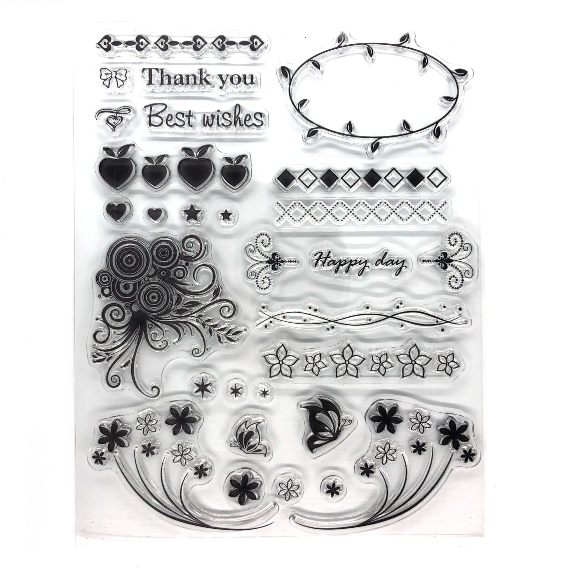 Floral sentiment stamp set image 0