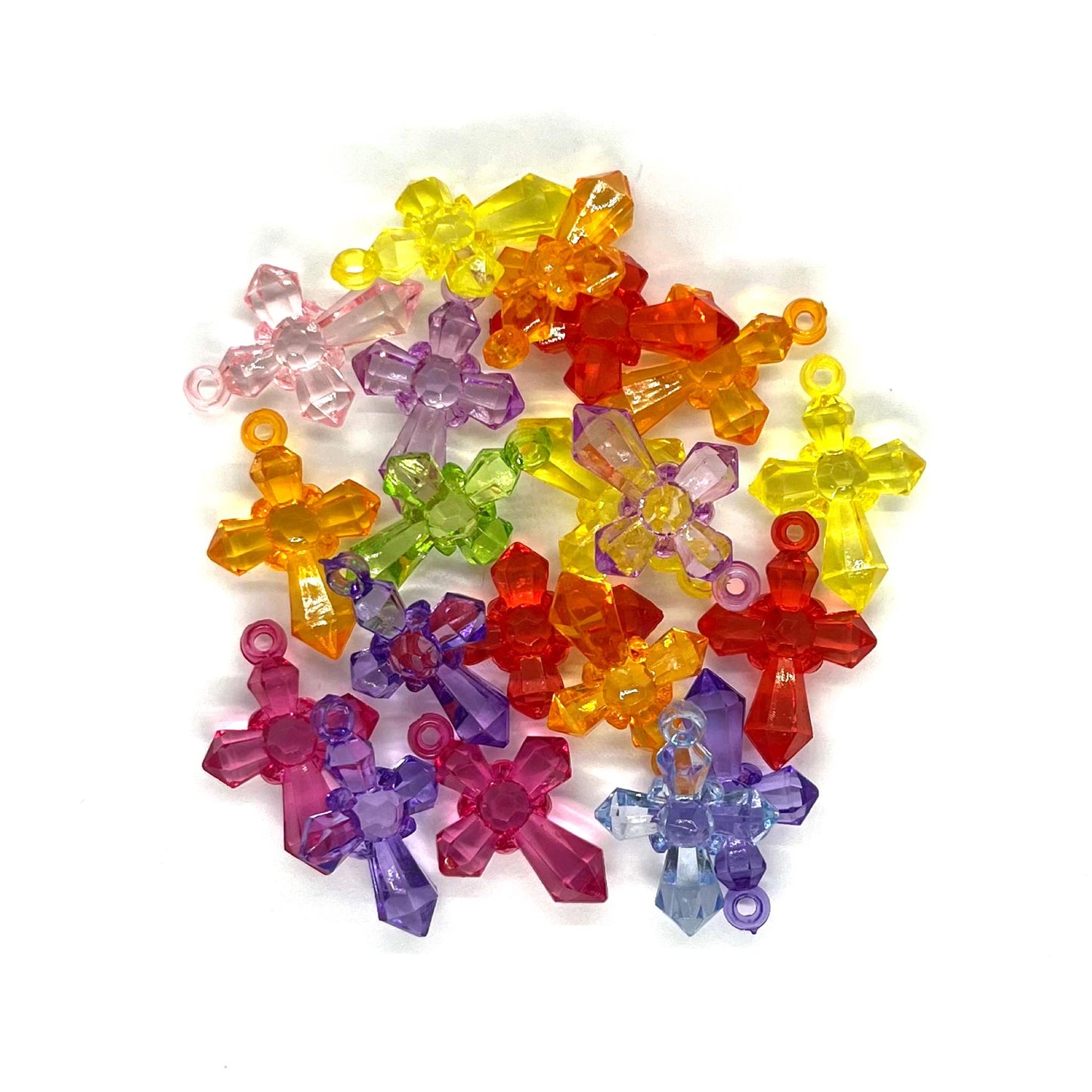 20 x Mixed facet charms image 0