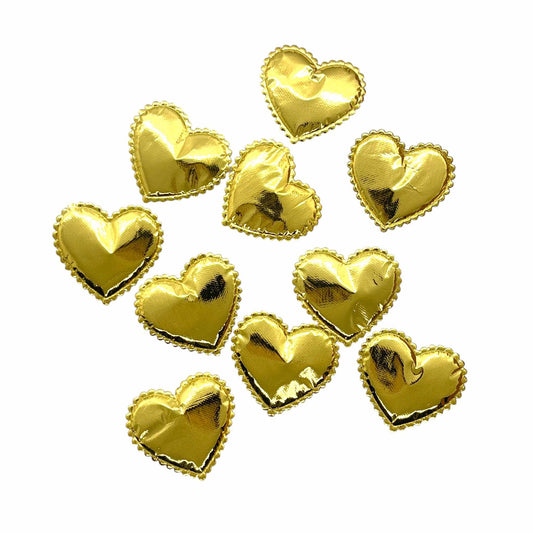 Gold padded hearts image 0
