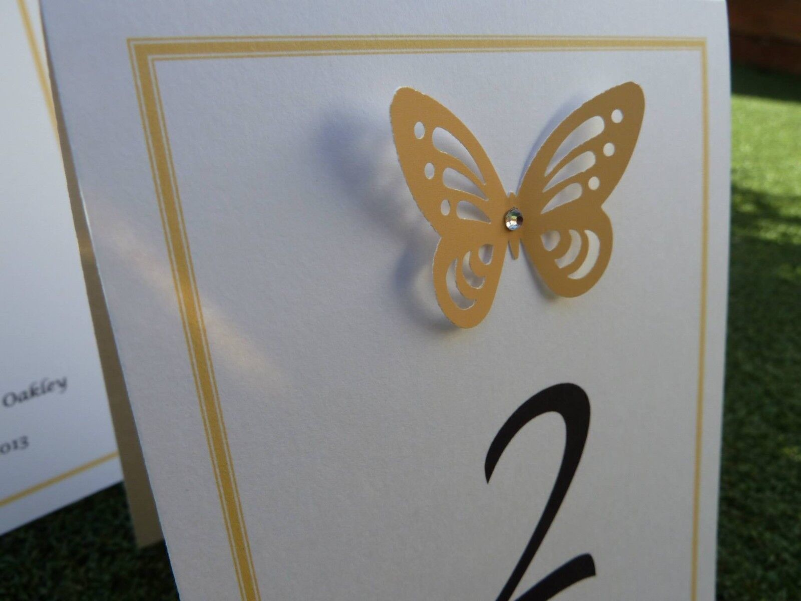 Personalised Free standing table numbers | names image 1