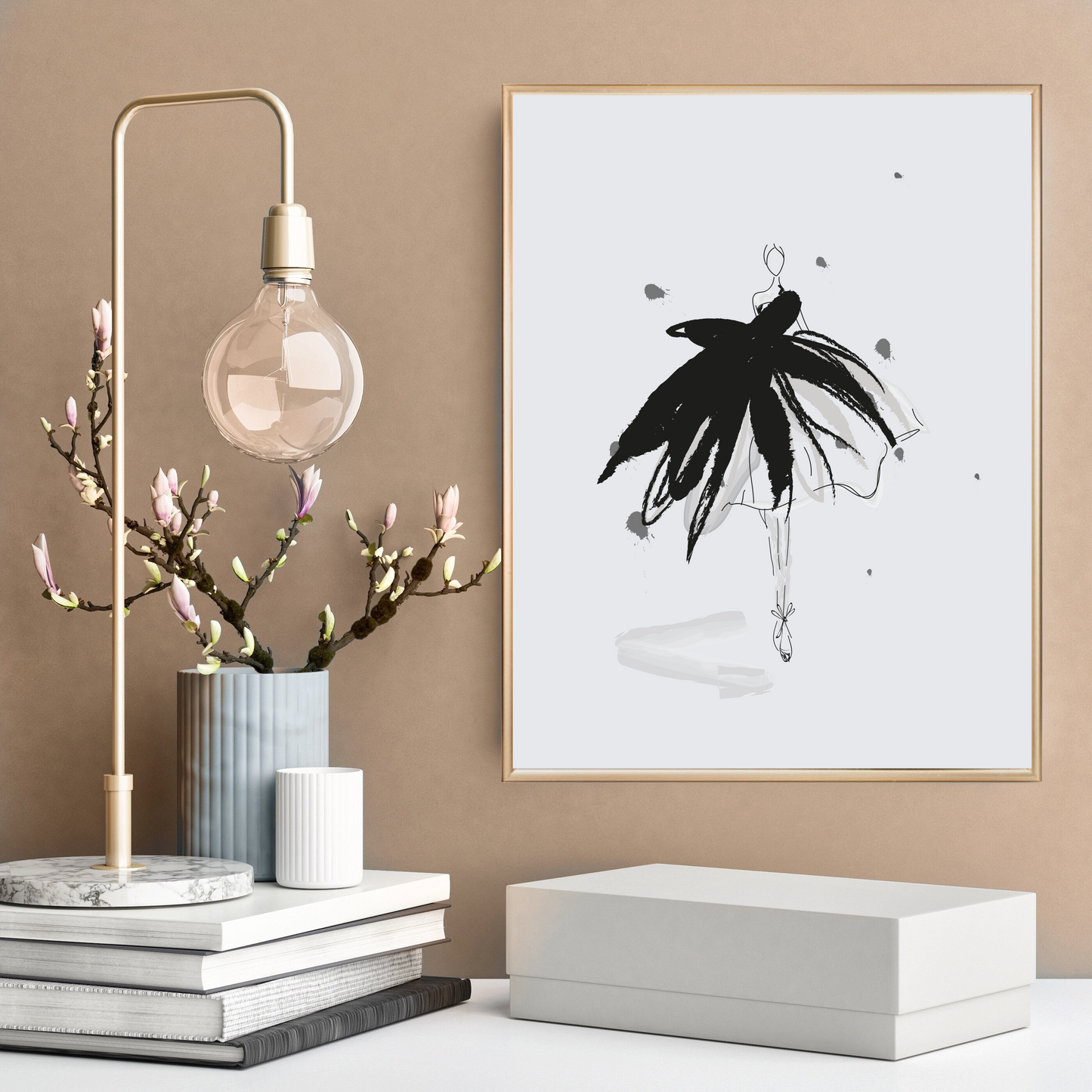 Black dress art print image 0