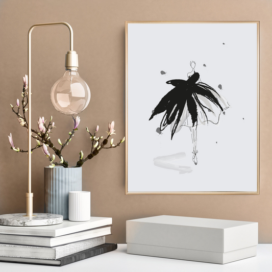 Black dress art print image 0