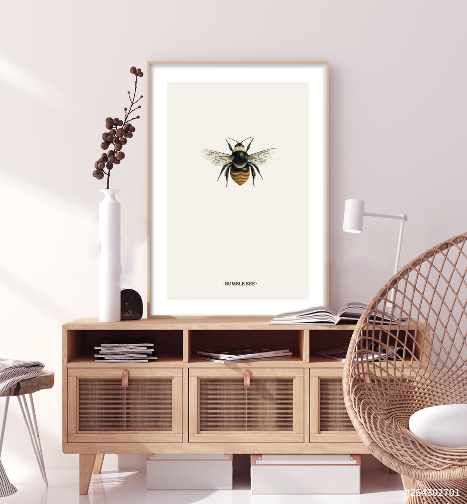 Bumble bee wall art print image 0