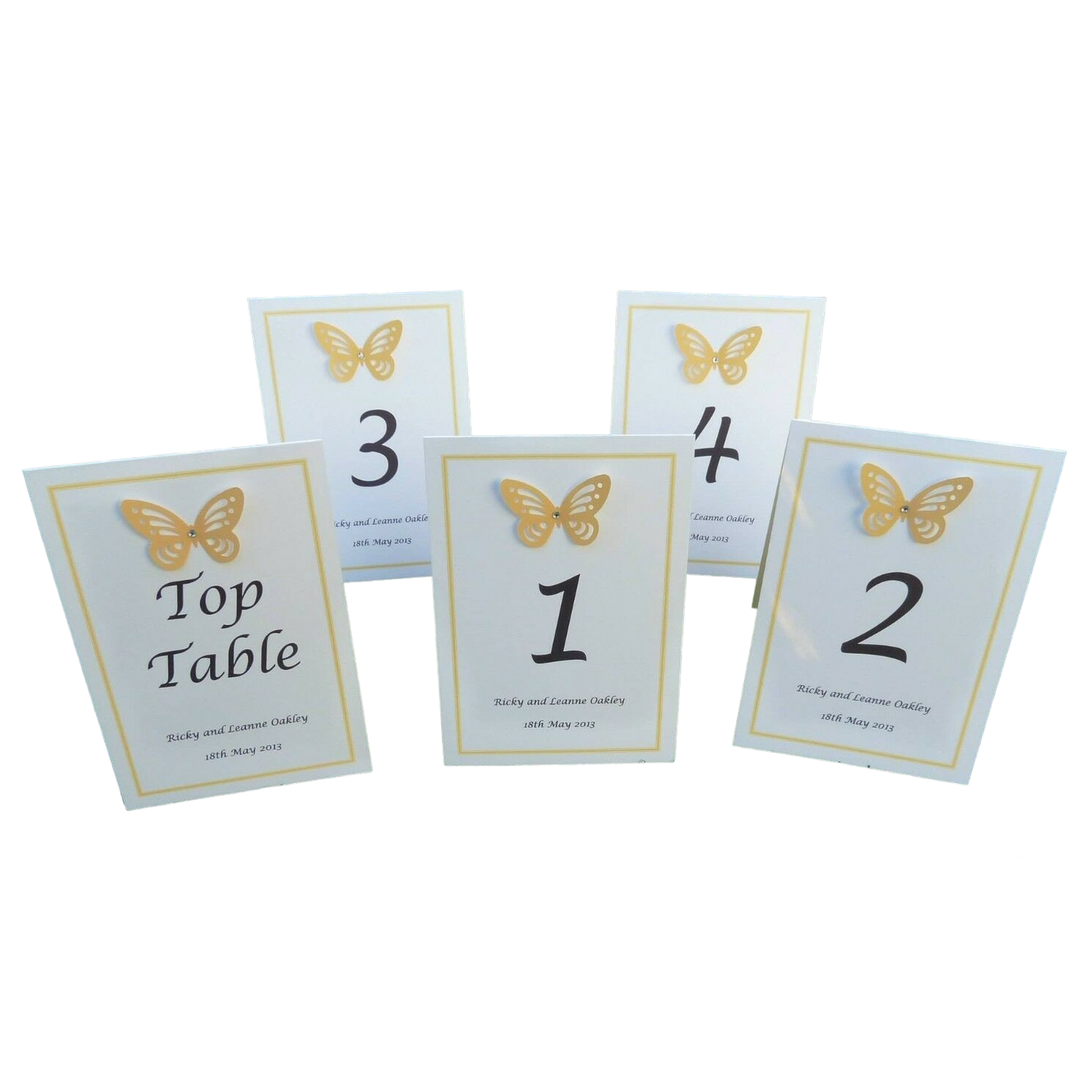 Personalised Free standing table numbers | names image 0