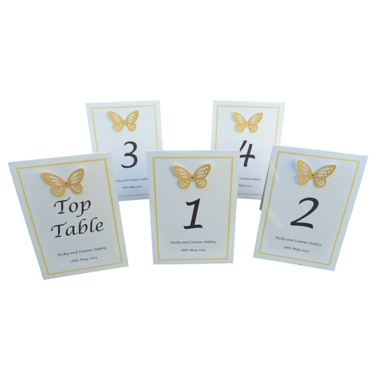 Personalised Free standing table numbers | names image 0
