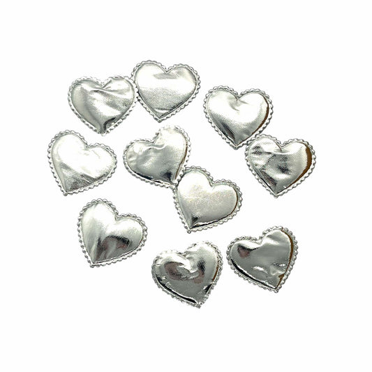 Silver padded hearts image 0