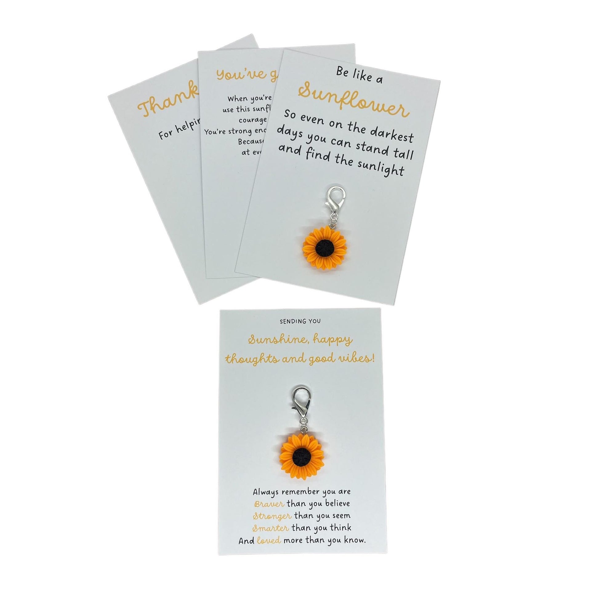 Sunflower keyring charm image 0