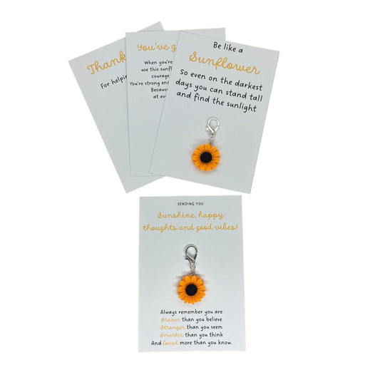 Sunflower keyring charm image 0
