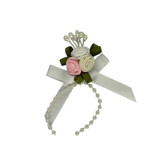 6 x Ribbon Rose Bows image 1