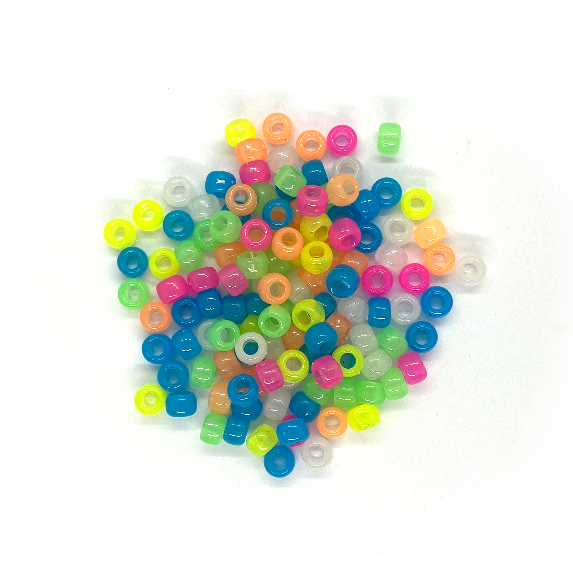 100 x Glow in the dark beads image 0