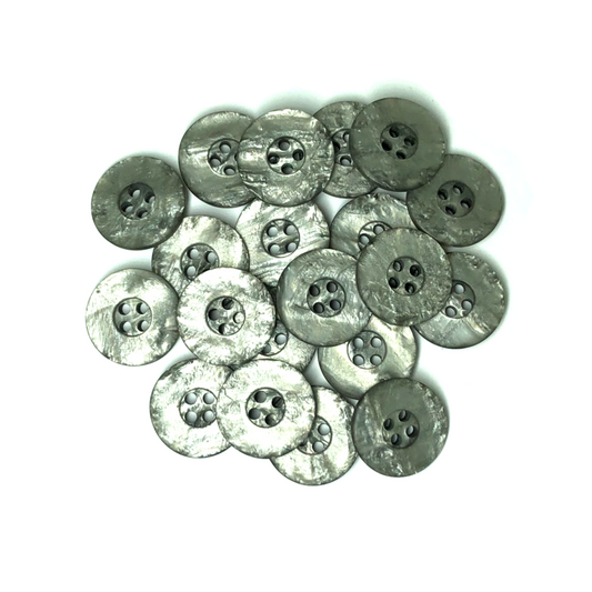 18mm Silver pearlescent buttons image 0