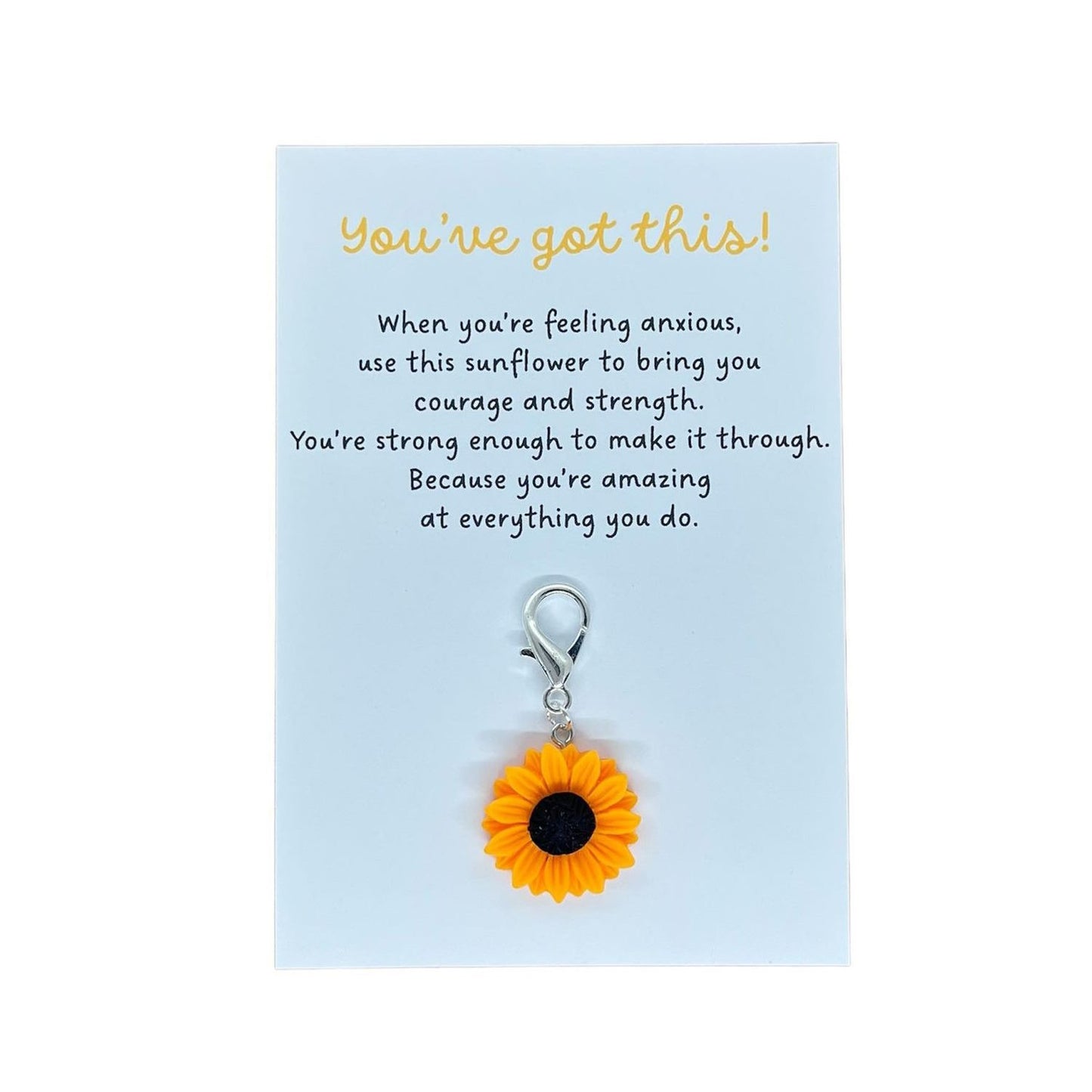 Sunflower keyring charm image 3