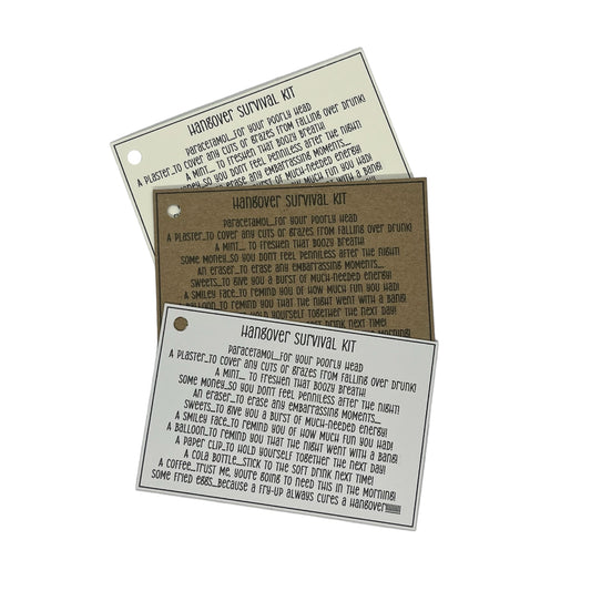10 x Hangover kit tags image 0