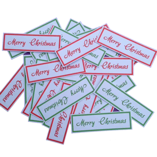50 x Merry Christmas card toppers image 0