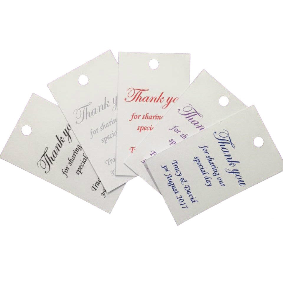 20 x Personalised favour tags image 0