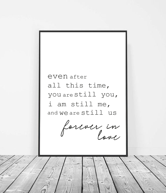 Forever in love art print image 1