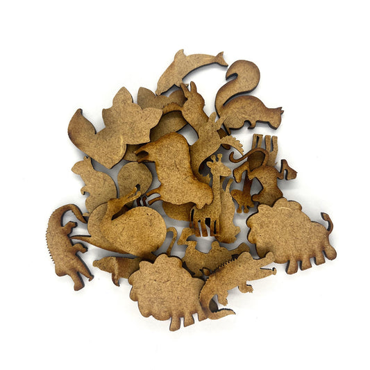 20 x Mixed animal wood shapes image 0
