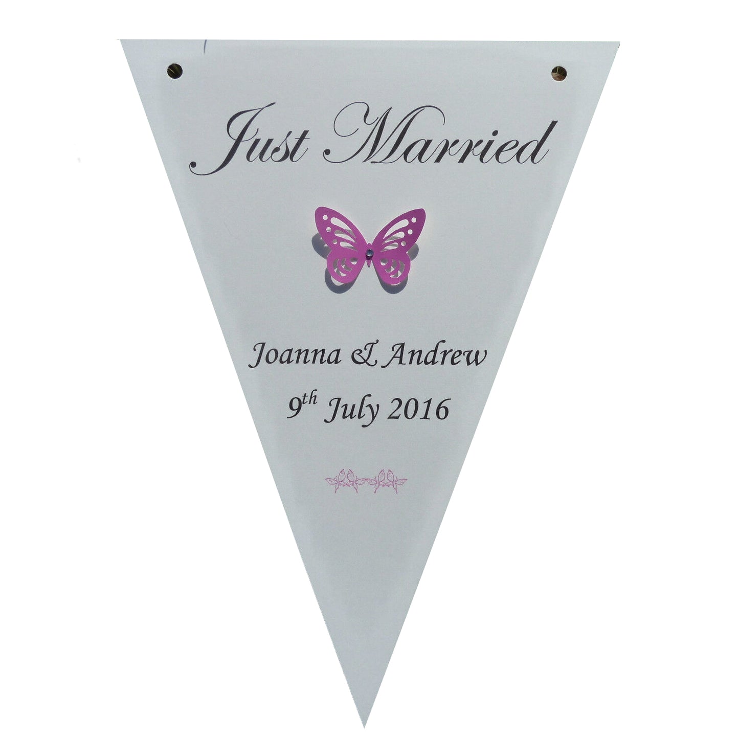 12 x Personalised Wedding Engagement Bunting Flags image 0