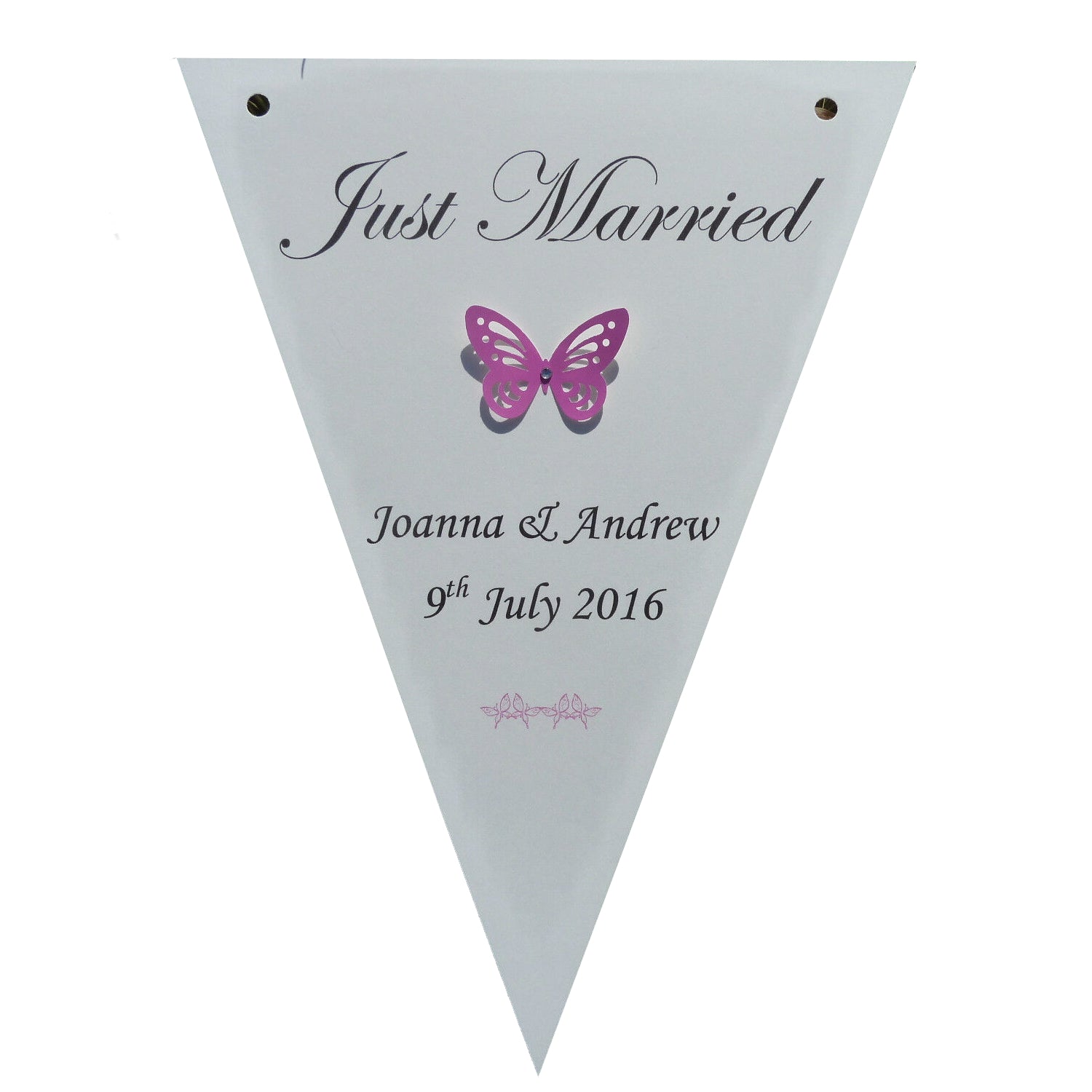 12 x Personalised Wedding Engagement Bunting Flags image 0