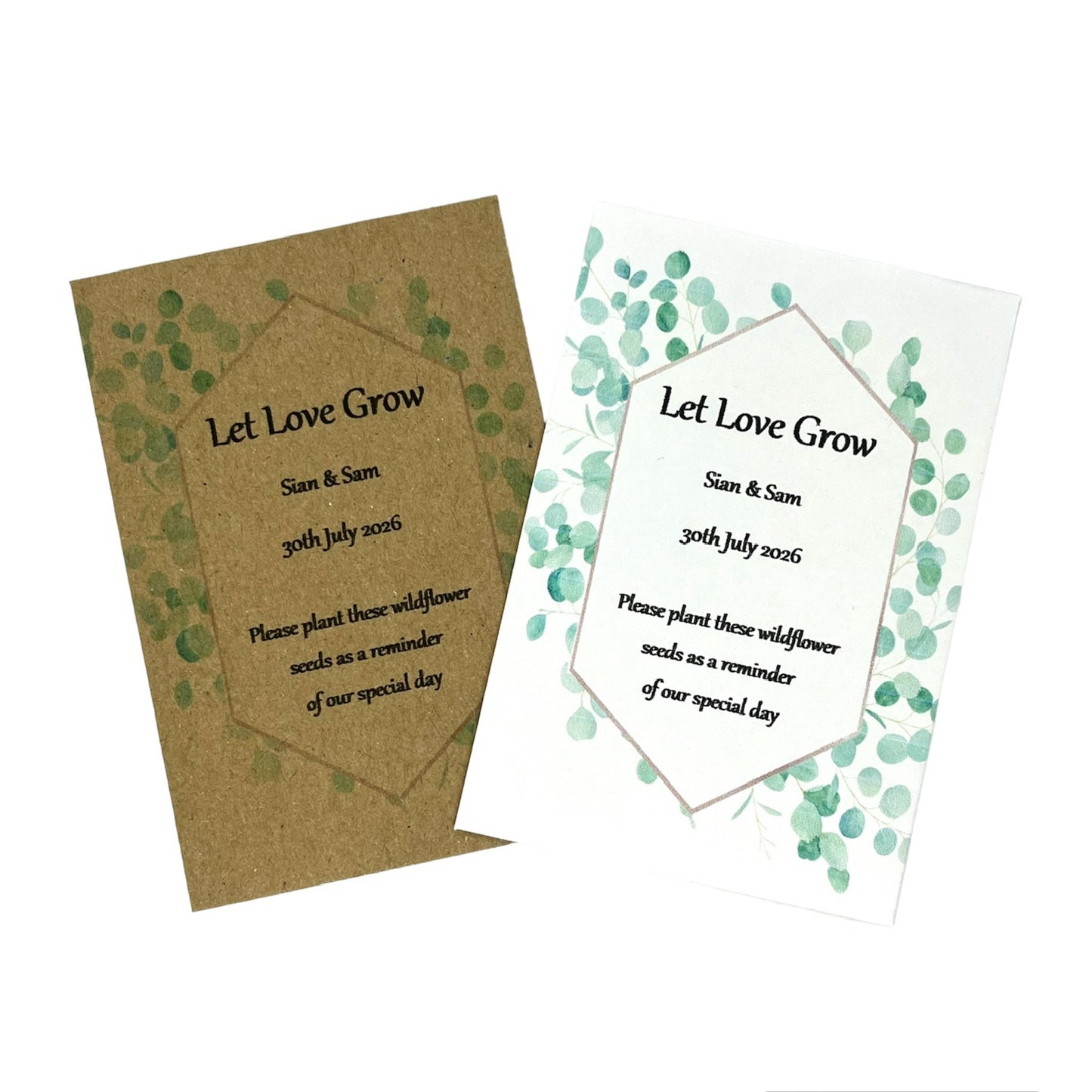 10 x Personalised wildflower seed envelopes image 0