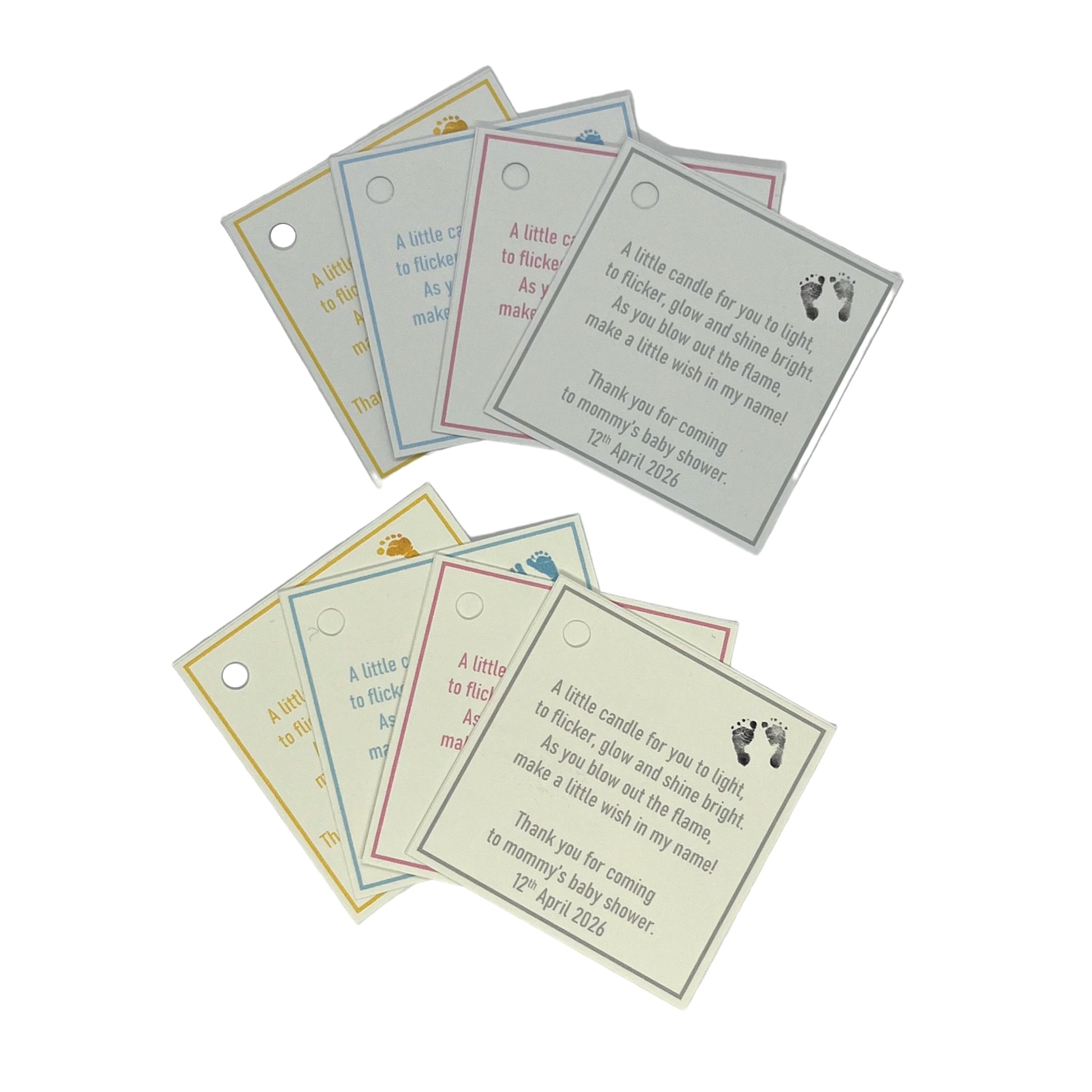20 x Candle poem tags image 0