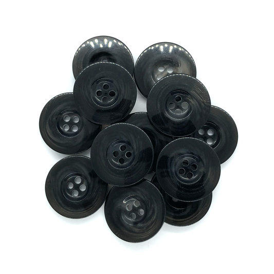 26mm Black 4 hole buttons image 0