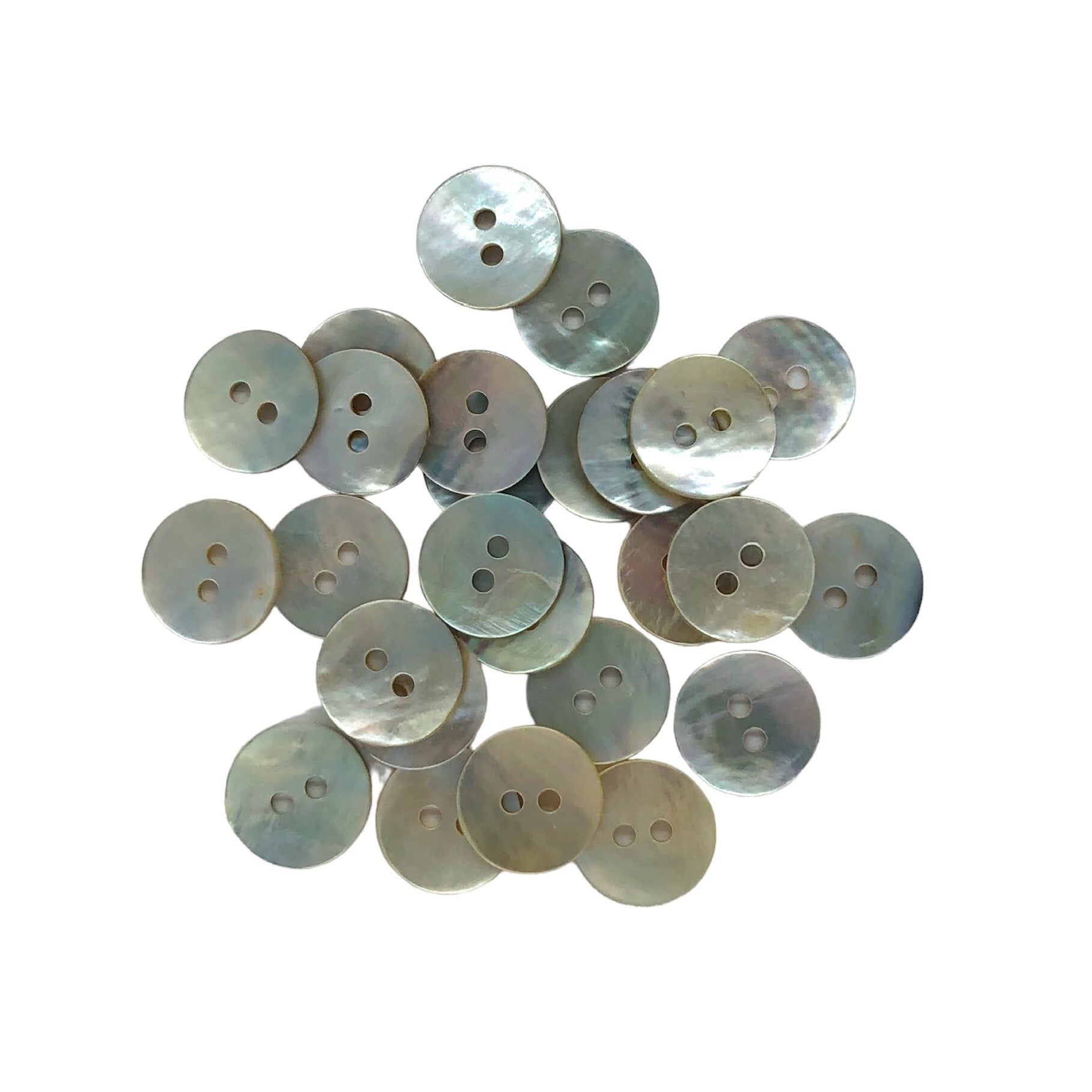 12mm Pearl Shell 2 hole buttons image 0