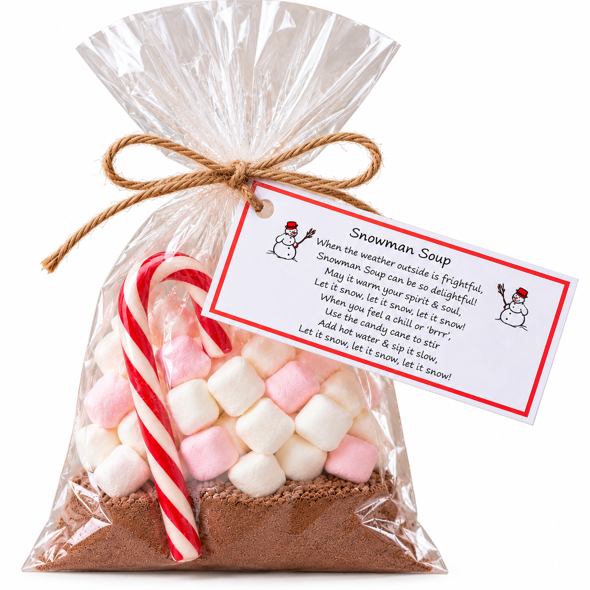 10 x Snowman Soup Gift Tags ā Christmas Hot Chocolate Labels