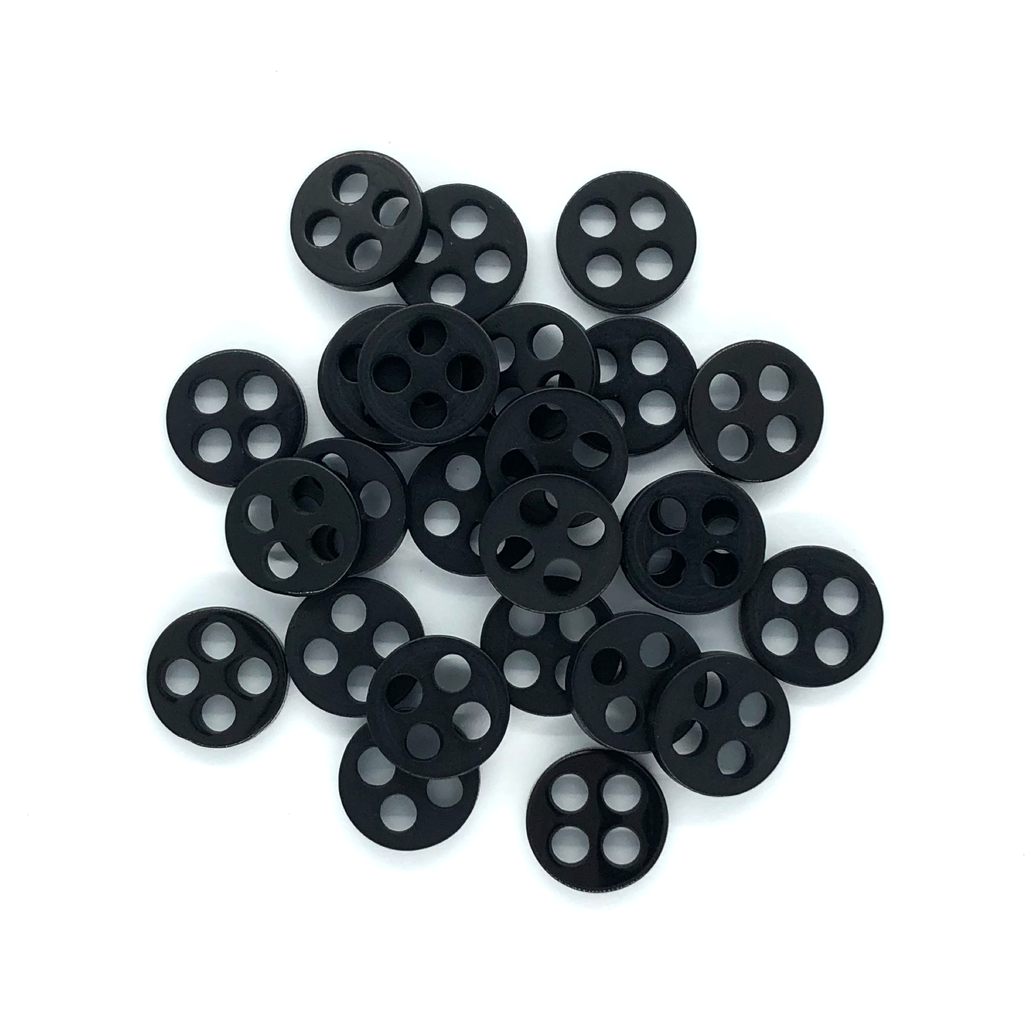 12mm Black 4 hole buttons image 0