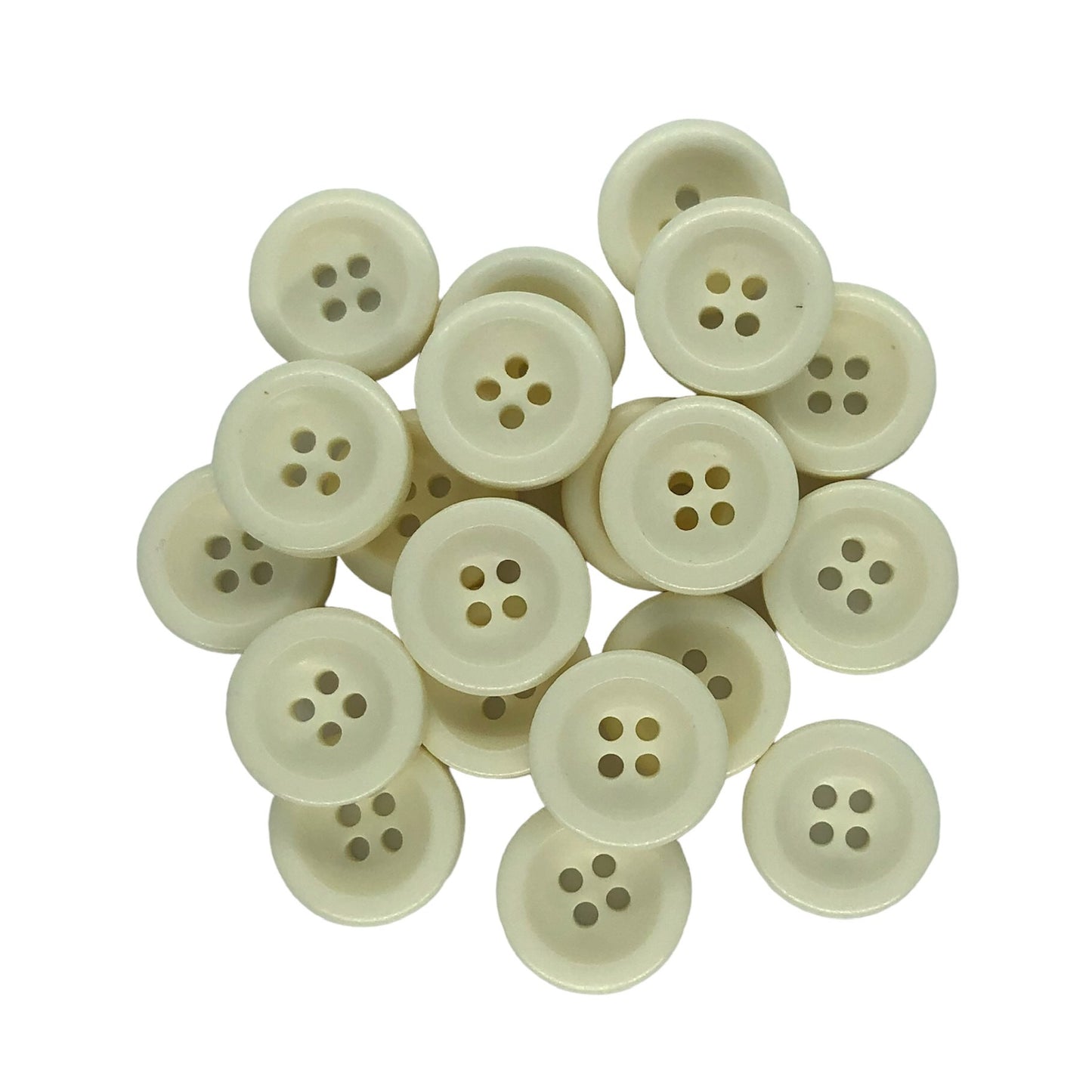 18mm Cream 4 hole buttons image 0