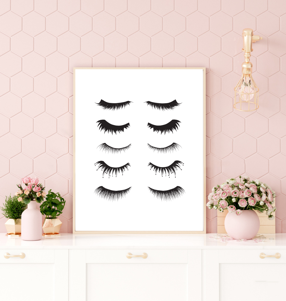 Eyelashes art print image 0