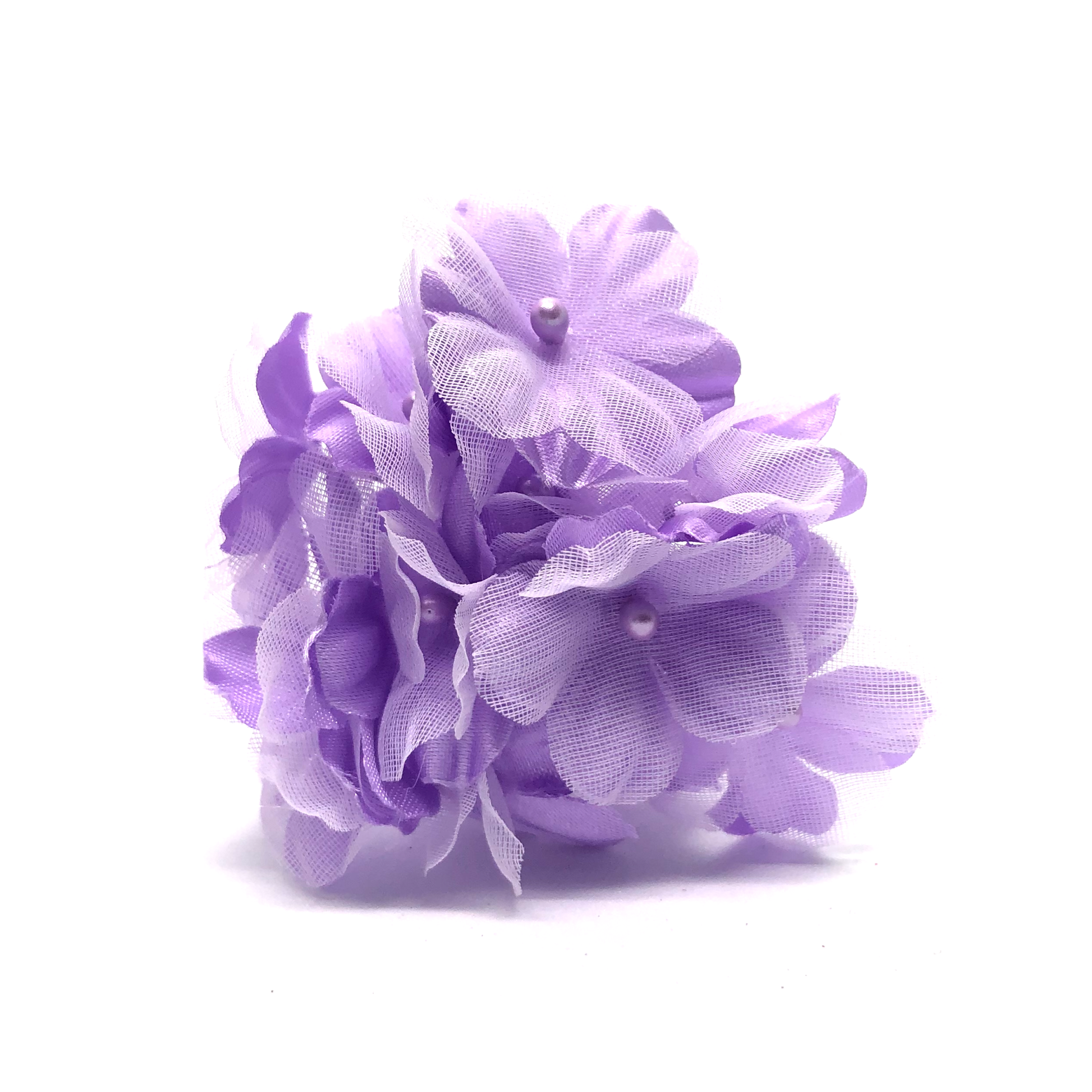 12 x Lilac fabric flowers image 0