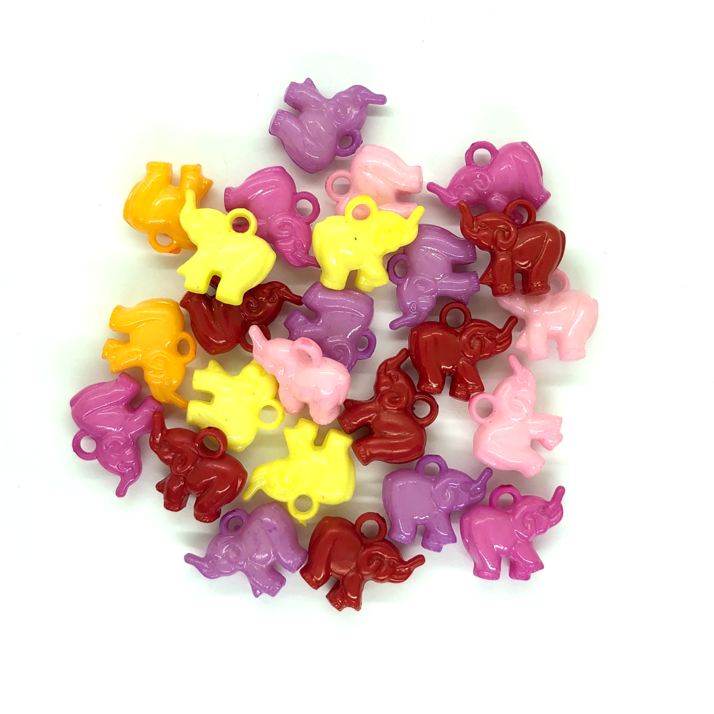 20 x Plastic Elephant Charms image 0