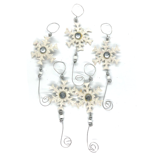 5 x Snowflake embelishments image 0