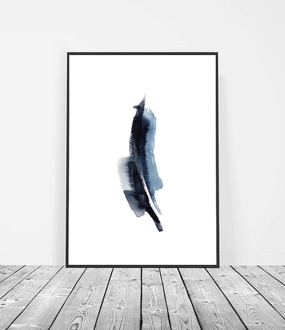 Blue paint art print image 1