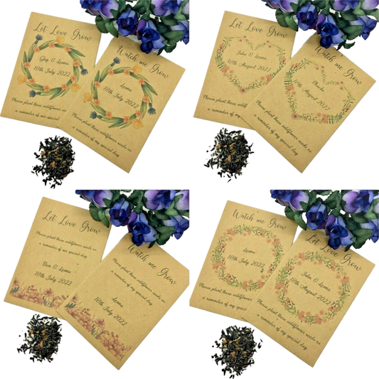 10 x Personalised Wild flower Seed Favours image 0