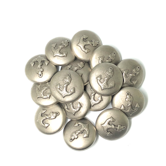 26mm Silver anchor shank buttons image 0