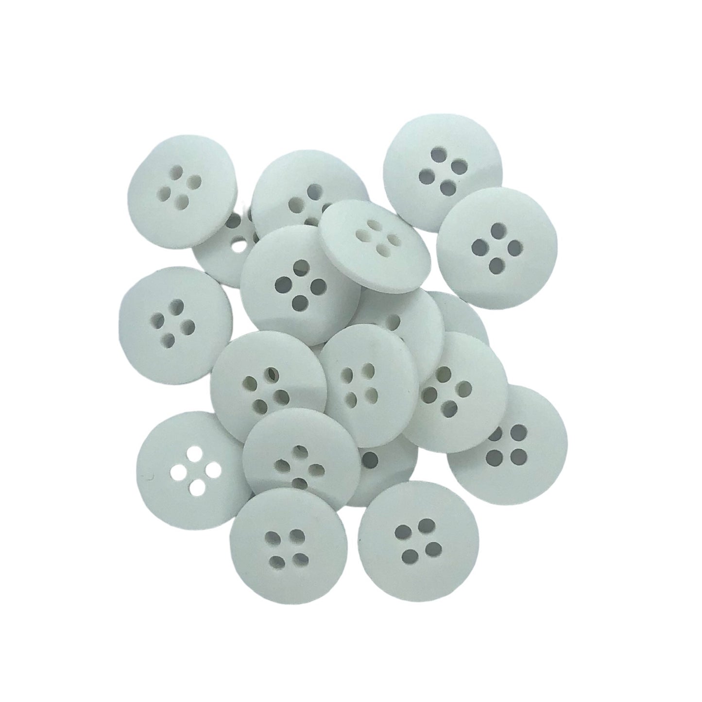 15mm White 4 hole buttons image 0